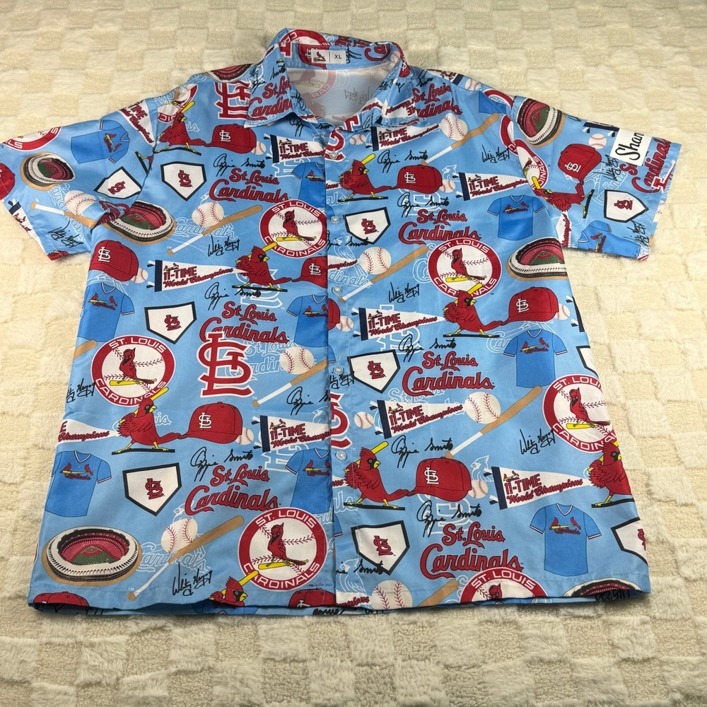 St. Louis Cardinals‎ MLB Shane Co. Baseball Signatures Button Up Shirt XL